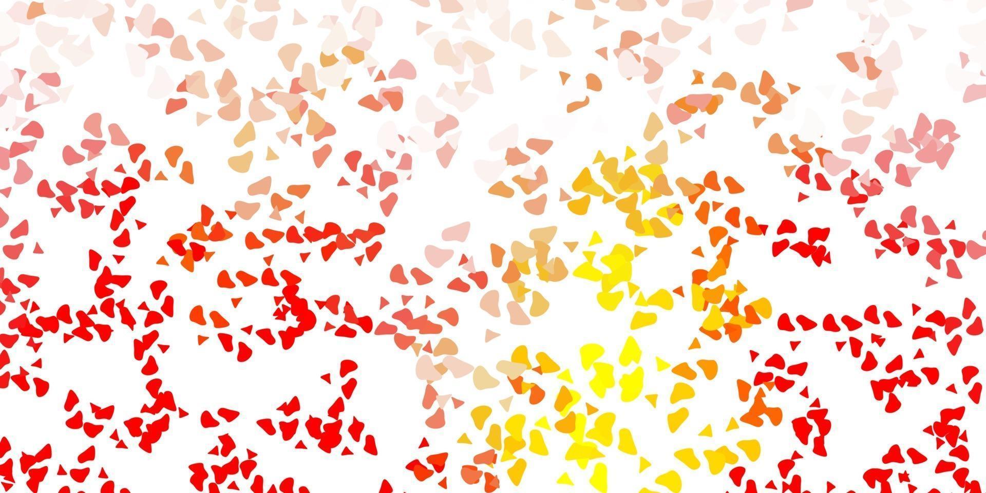 Light red, yellow vector template with abstract forms.