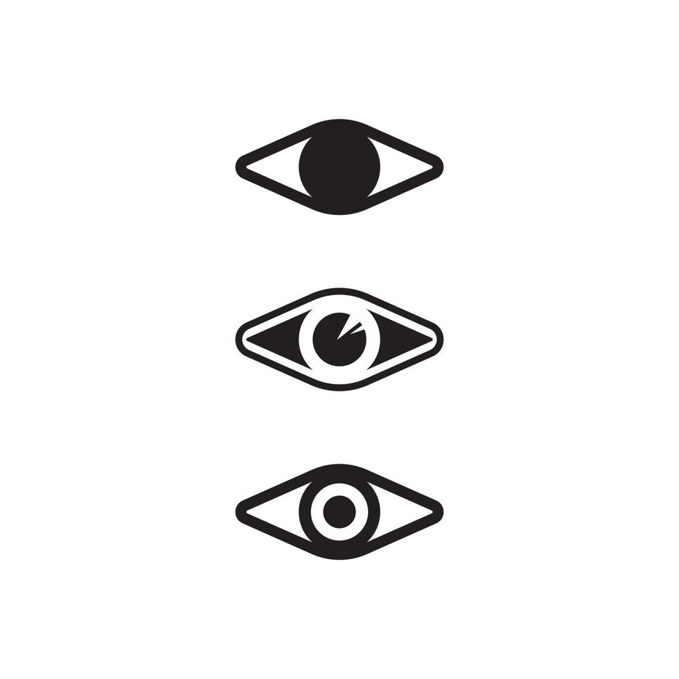 icono de ojo y diseño de visión, símbolo de logotipo, vector y espiritualidad