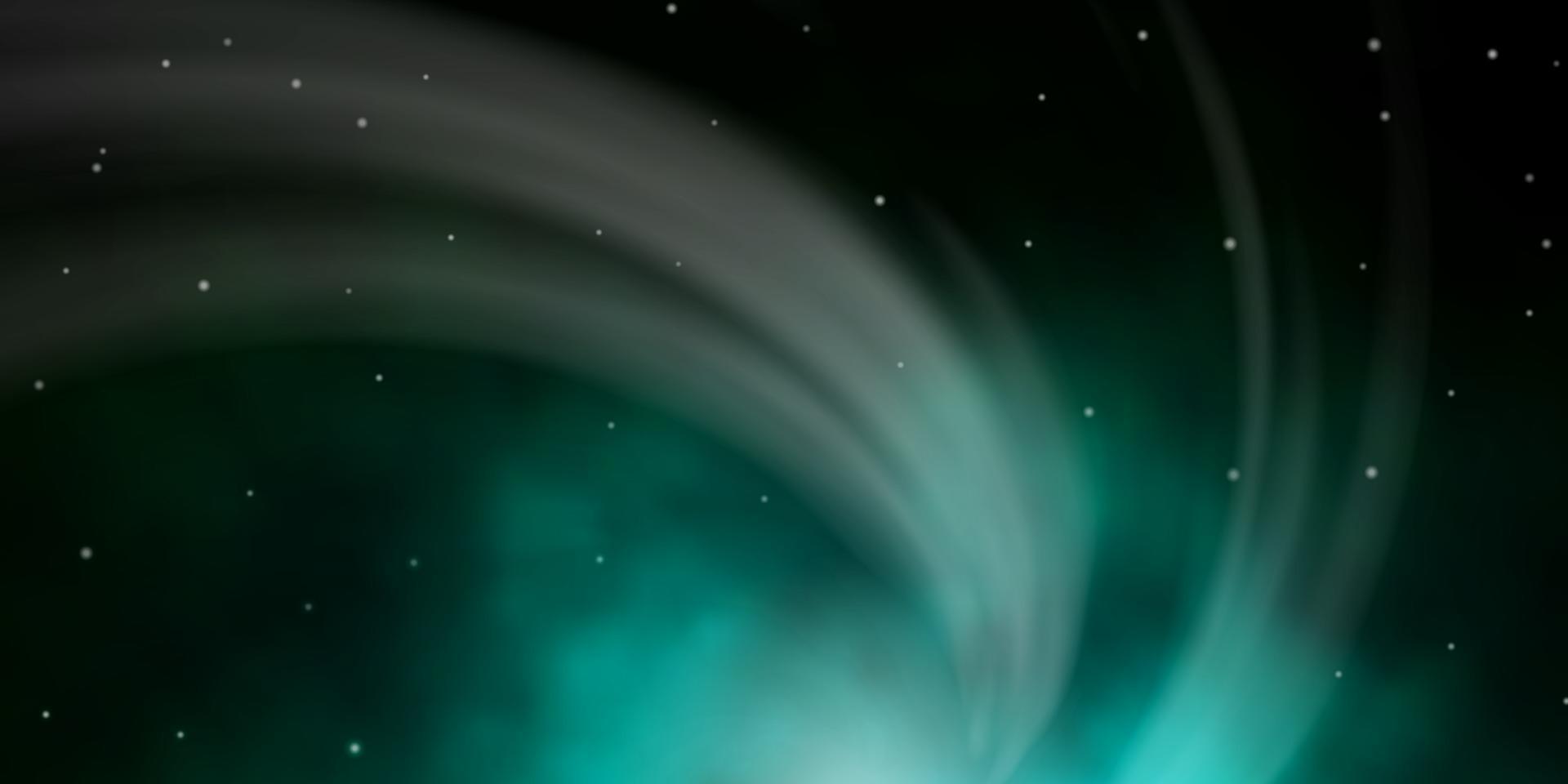 Dark Green vector template with neon stars.
