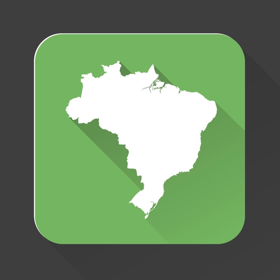 Highly detailed Brazil map  with borders isolated on background vector