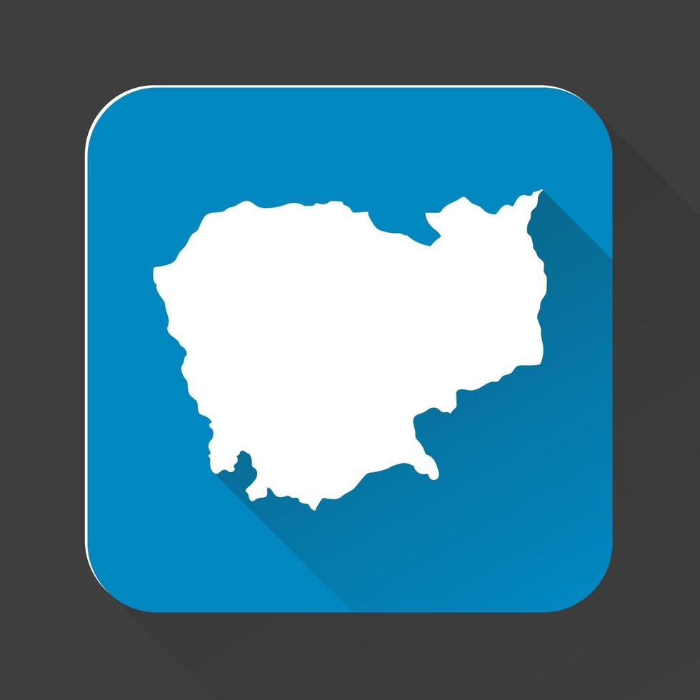 Highly detailed Cambodia map with borders isolated on background vector