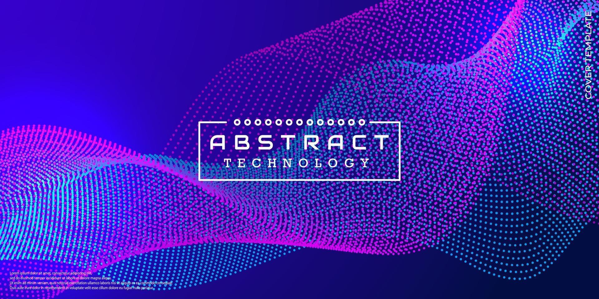 abstract technology particles mesh background vector