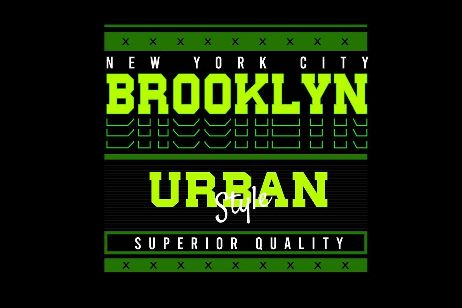 new york city brooklyn typography design vector