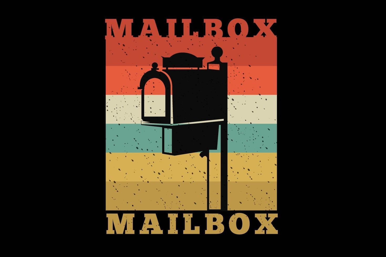mailbox silhouette design vector