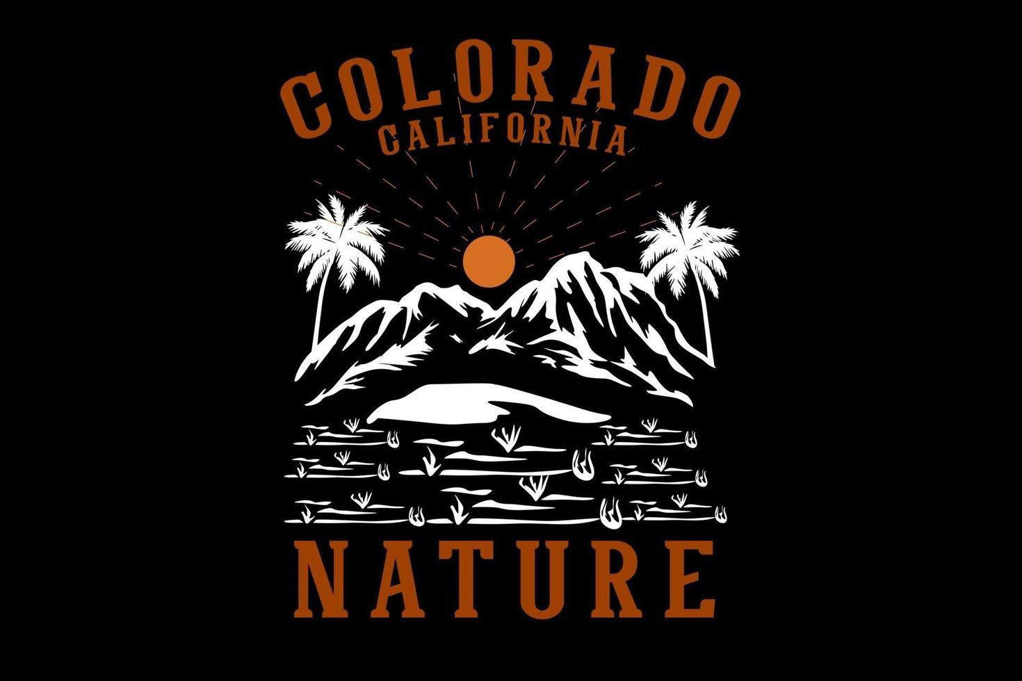 colorado california nature hand drawn illustration design vector