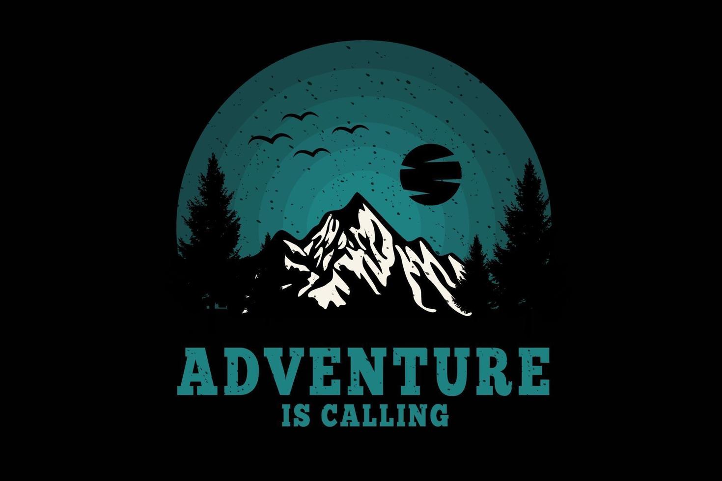 adventure is calling silhouette design vector
