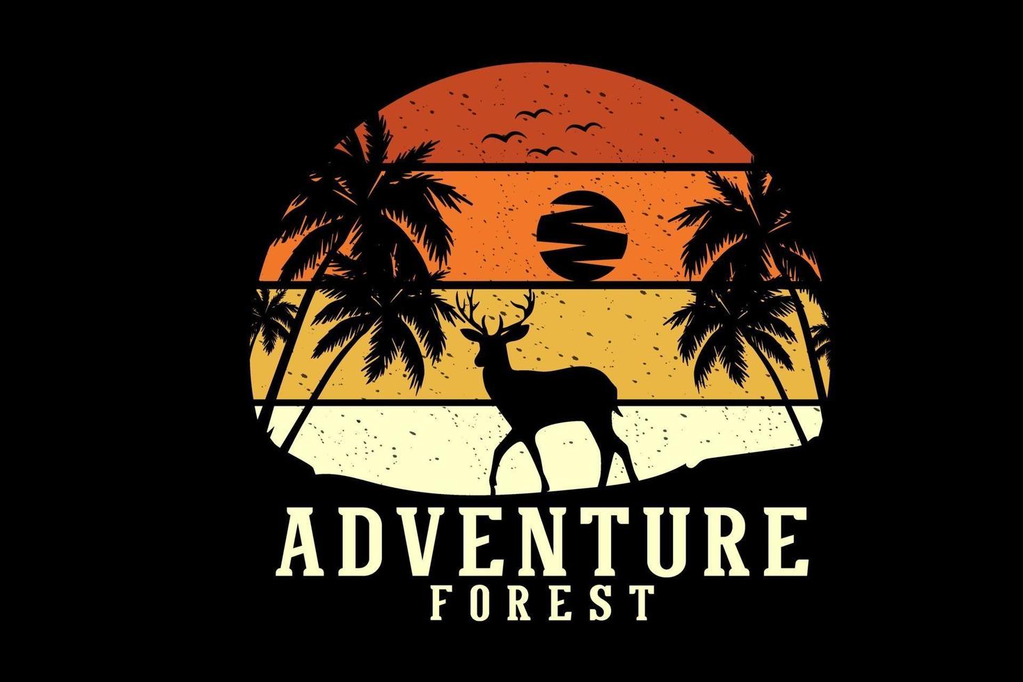 adventure forest silhouette design vector