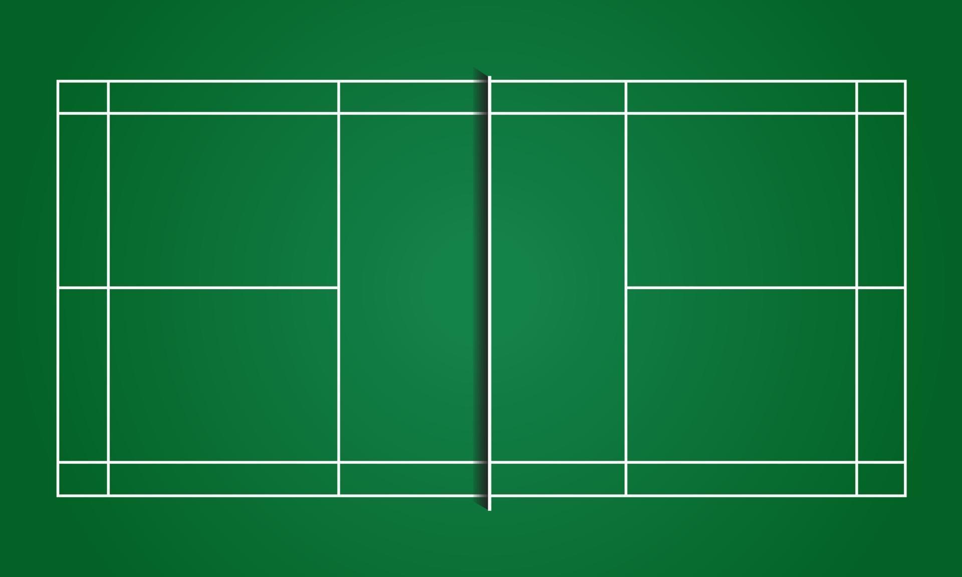 campo de bádminton interior piso de alfombra verde 3185053 Vector en