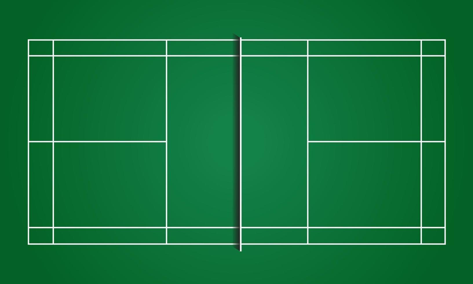 Badminton field indoor green carpet floor vector