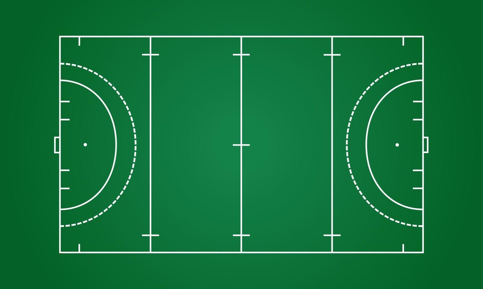 Green Field Hockey Grass Hockey Field Line Template Vector Stadium 