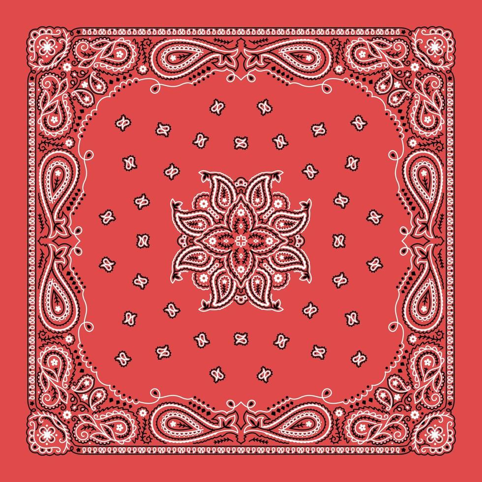 Bandana Paisley Ornament Pattern Classic Vintage Vector Design