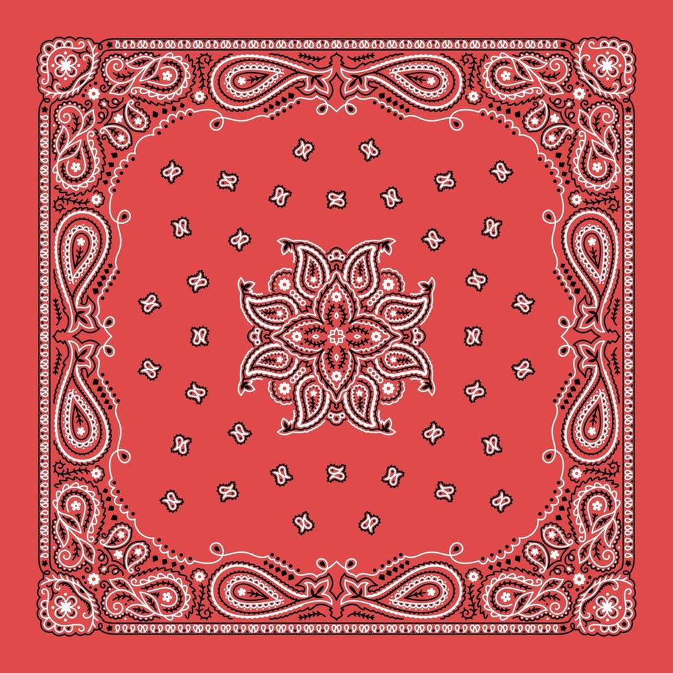 Bandana Paisley Ornament Pattern Classic Vintage Vector Design