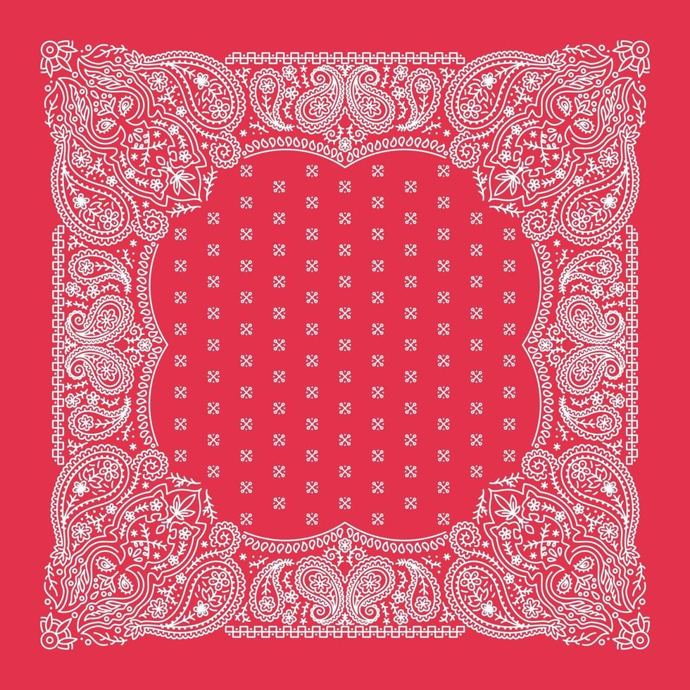 Bandana Paisley Ornament Design with Traditional weapon of Indonesian vector