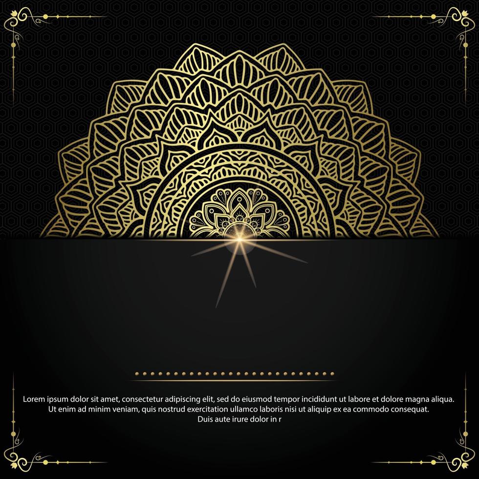 Half mandala design background Free Vector