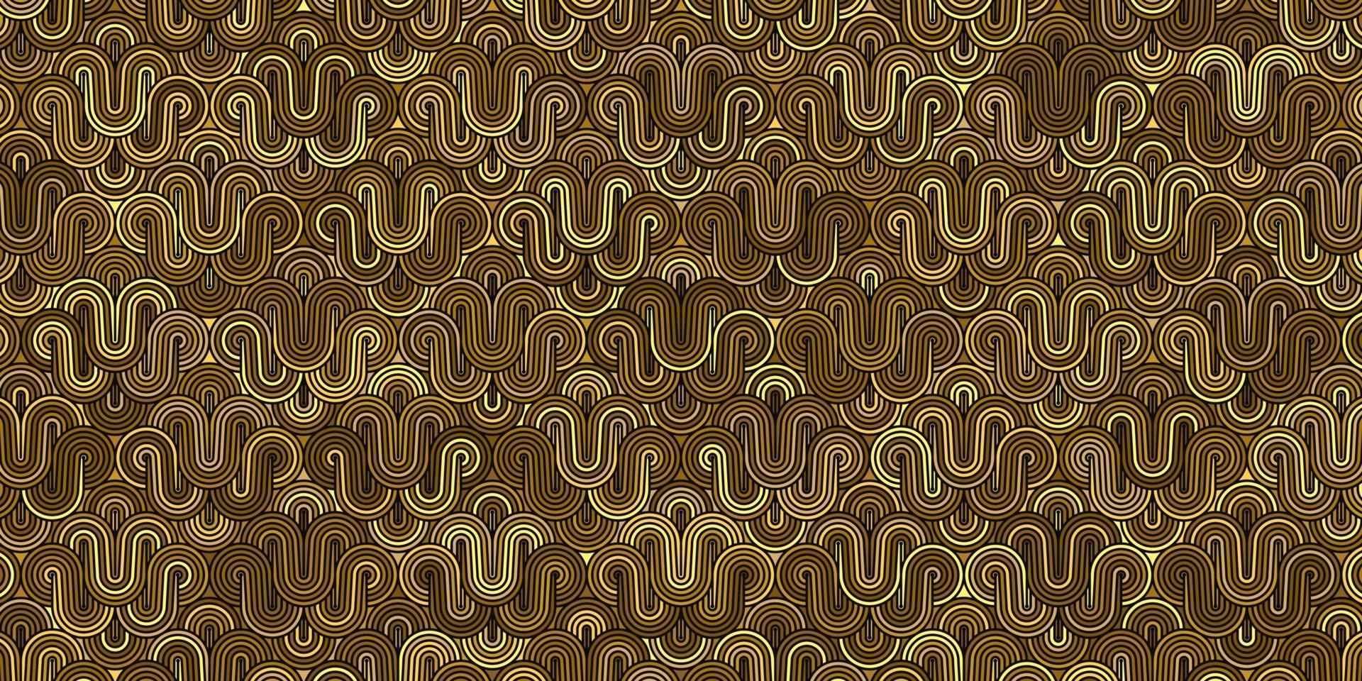 Fondo de lujo de patrón geométrico con línea torcida dorada vector