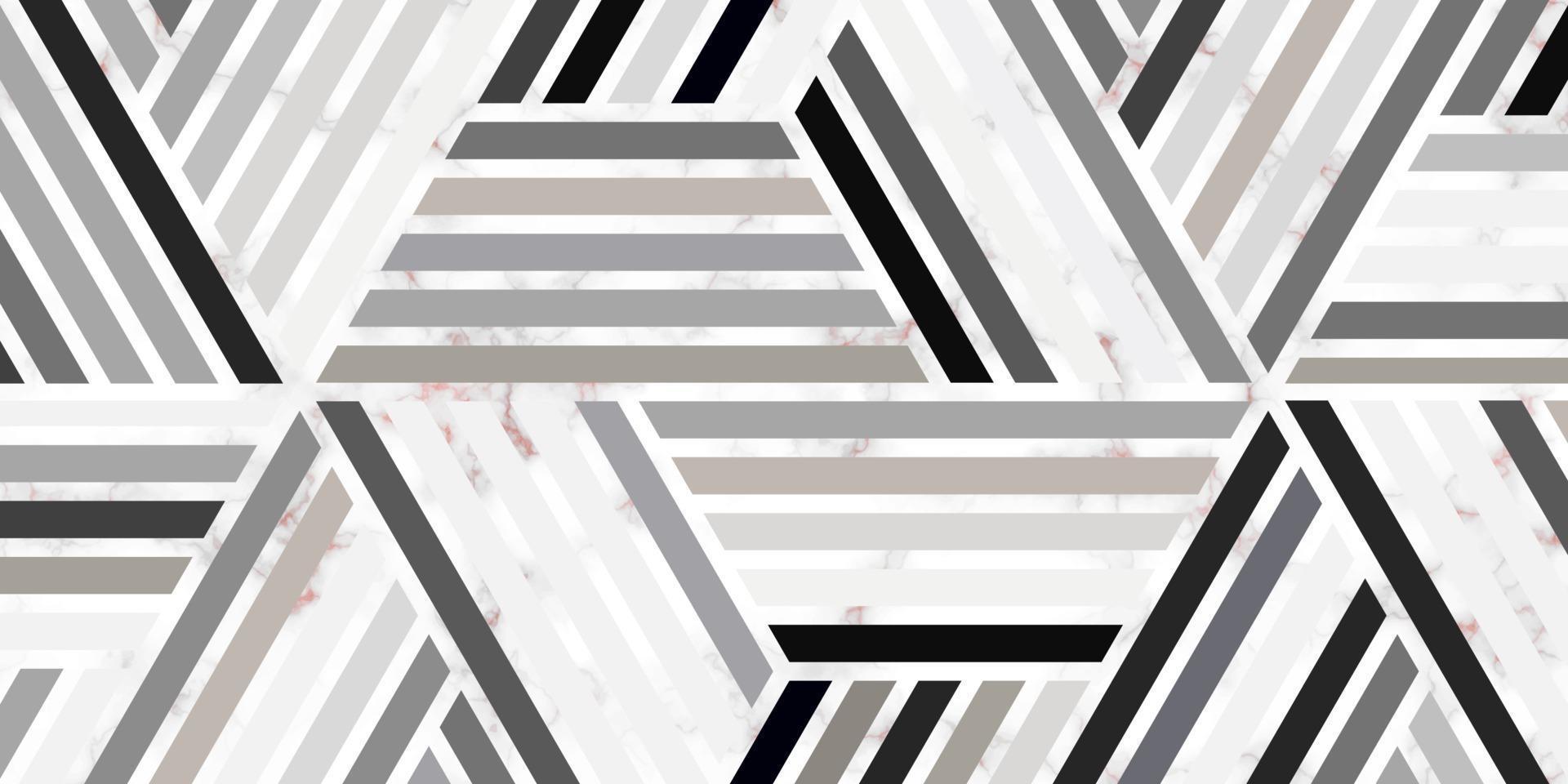 Geometric pattern with polygonal shape and marble texture vector