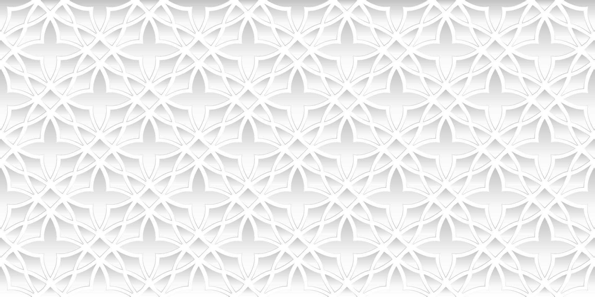Geometric pattern design modern floral white background vector