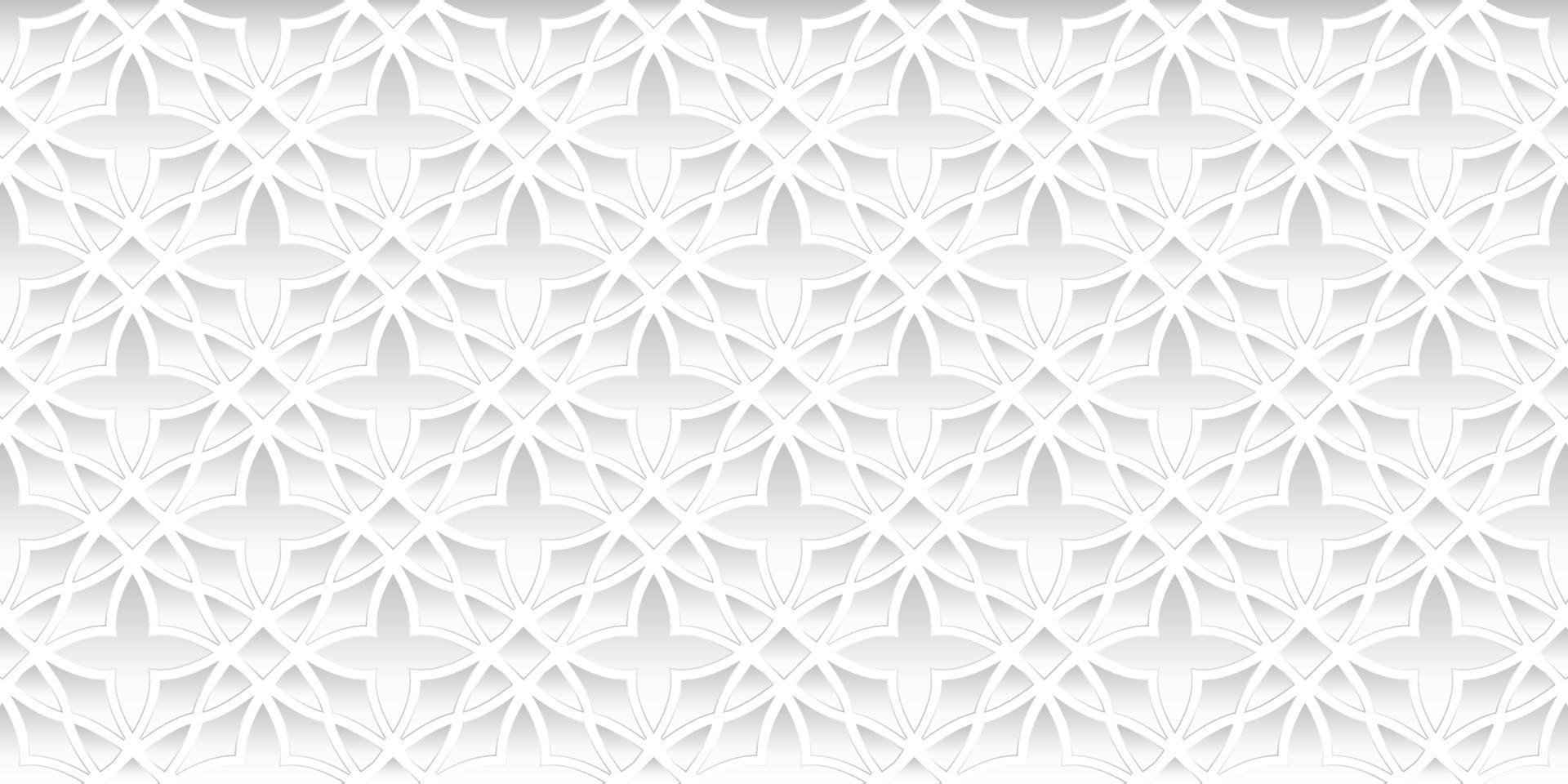Geometric pattern design modern floral white background vector