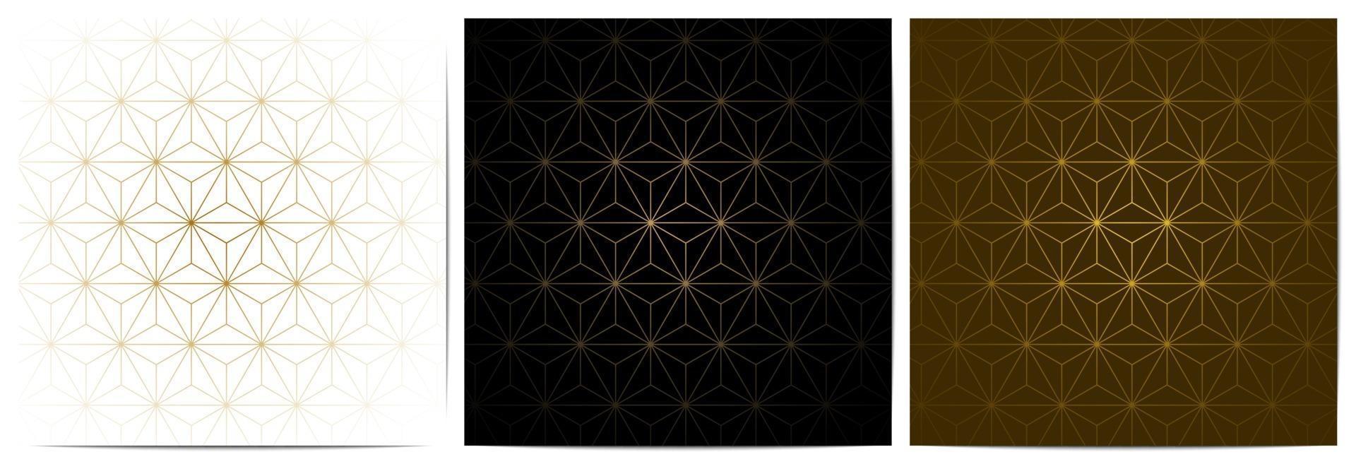 Geometric pattern with gold lines and polygonal shape vector