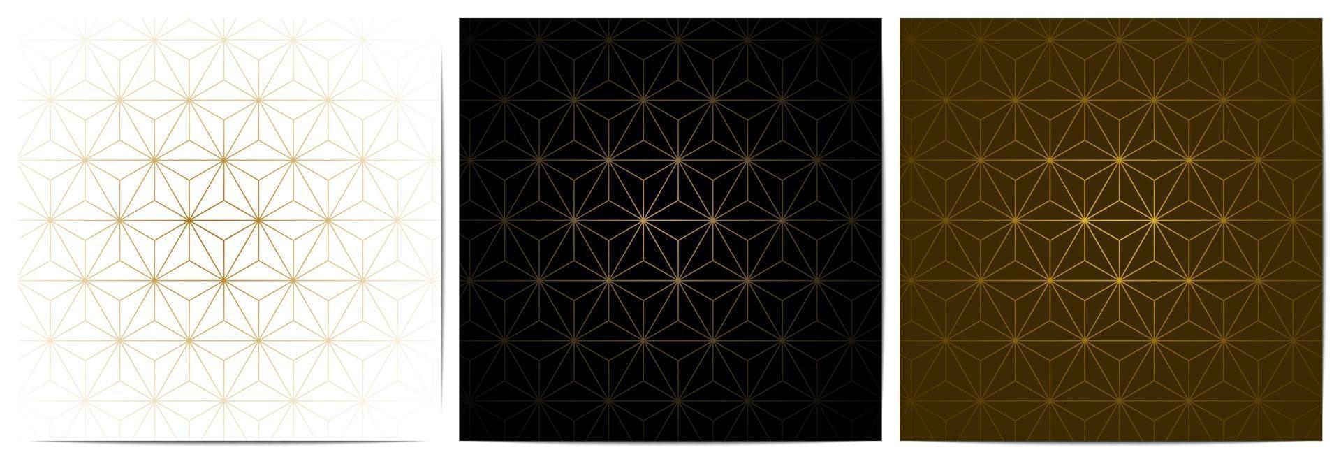 Geometric pattern with gold lines and polygonal shape vector