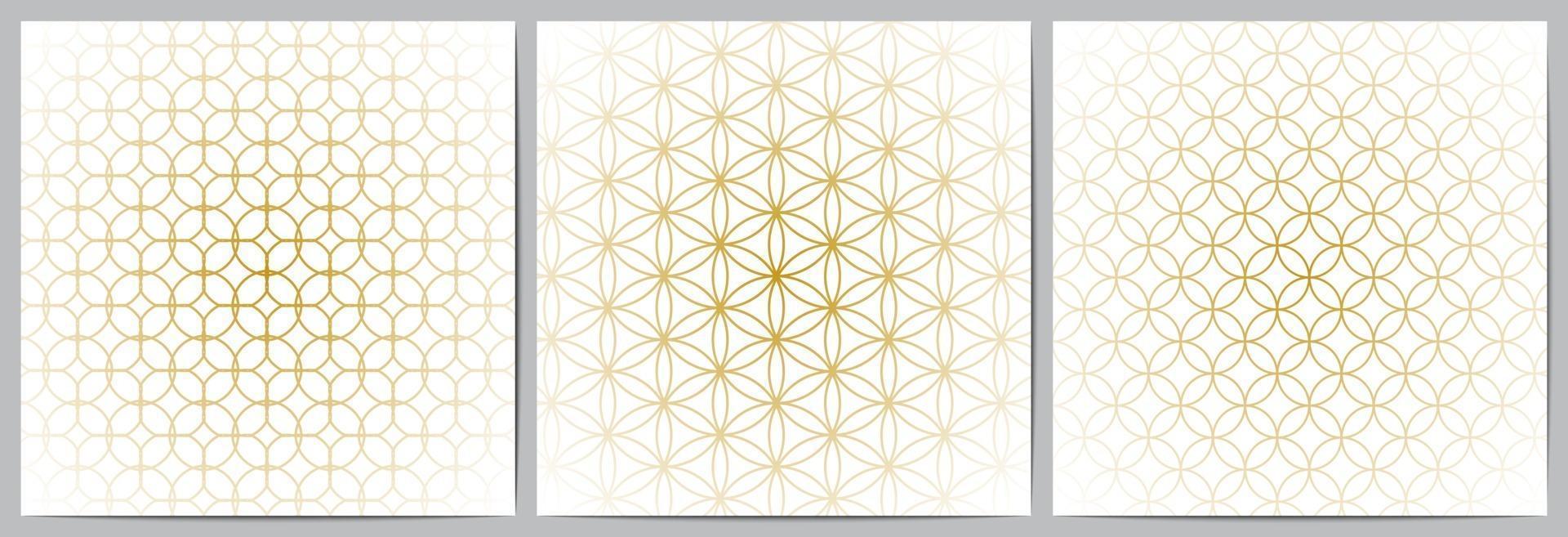 Geometric pattern circle overlapping on white background vector