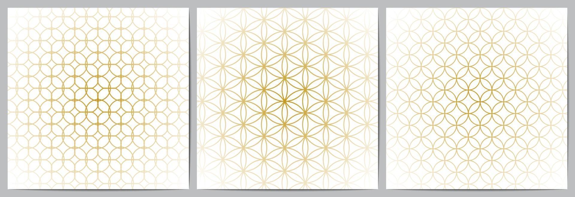 Geometric pattern circle overlapping on white background vector