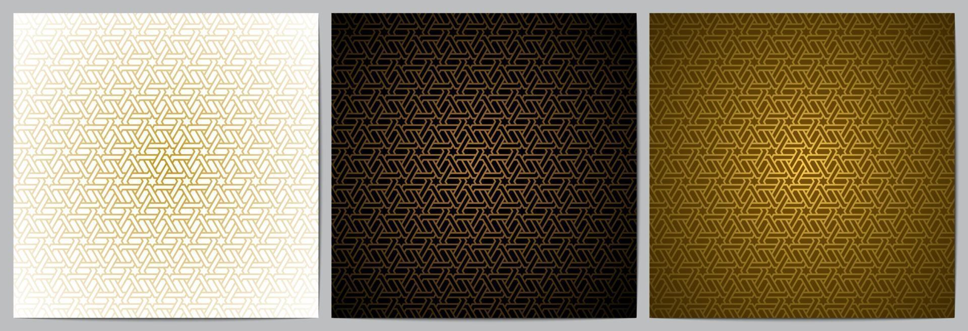 Geometric pattern with gold lines and polygonal shape vector