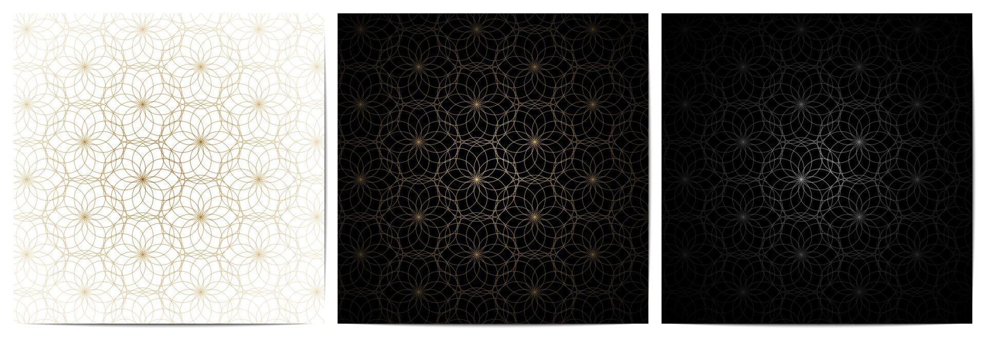 Geometric circle simple lines floral pattern 3185435 ...