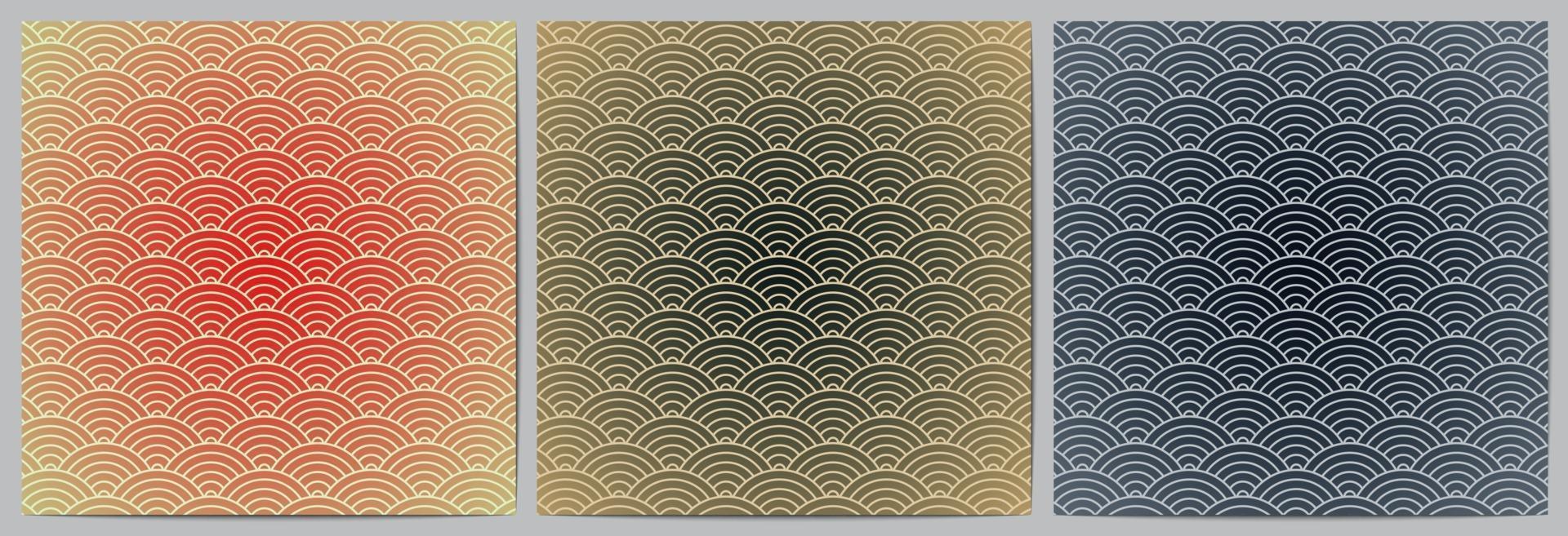 Geometric pattern with circle waves lines background vector