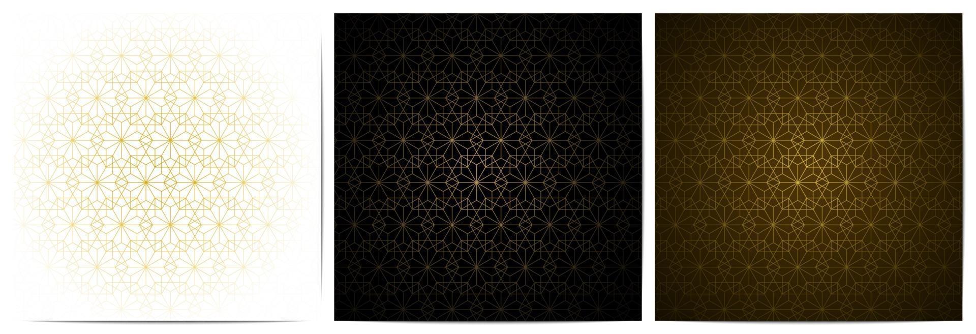 Geometric pattern with golden lines luxury background vector