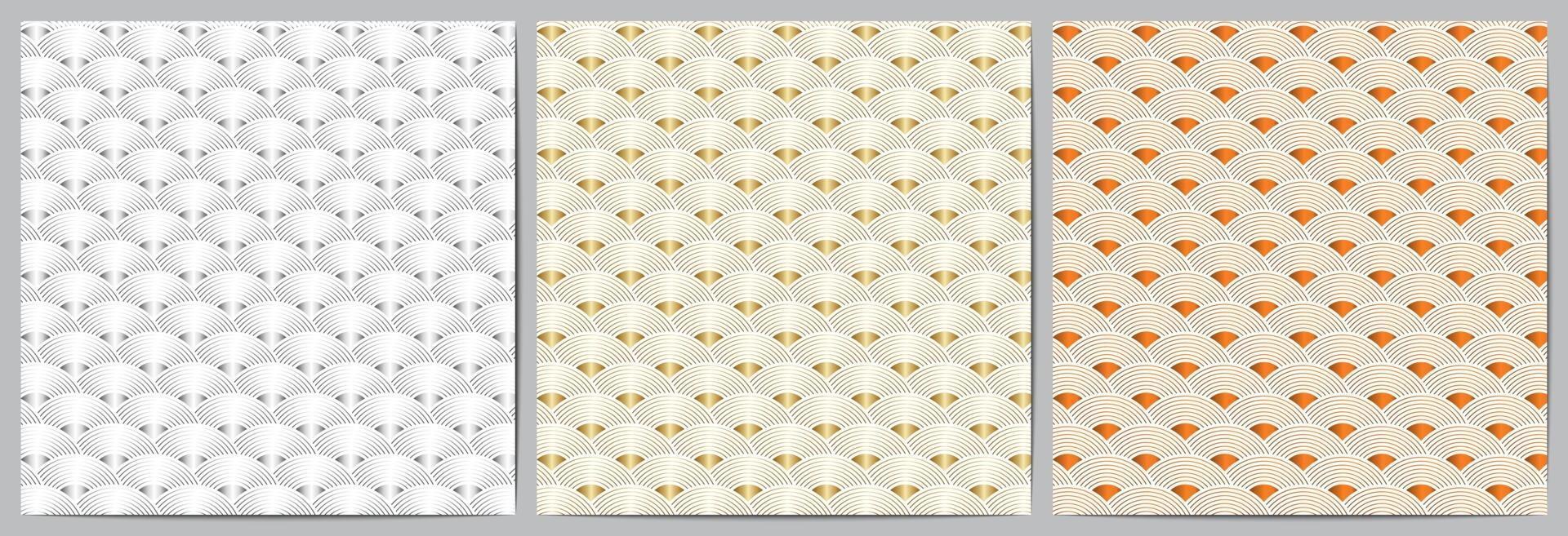 Japanese or chinese pattern with circle overlapping vector