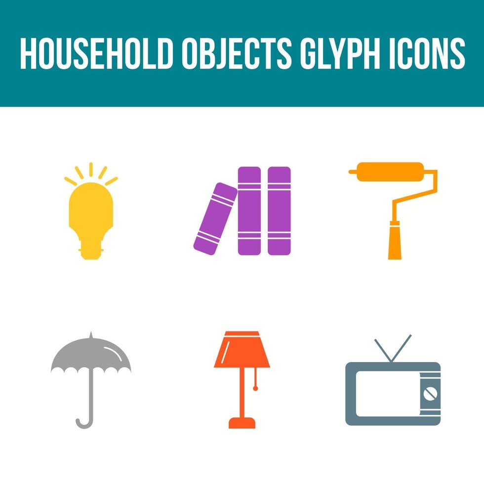Unique Household Objects Vector Icon Set