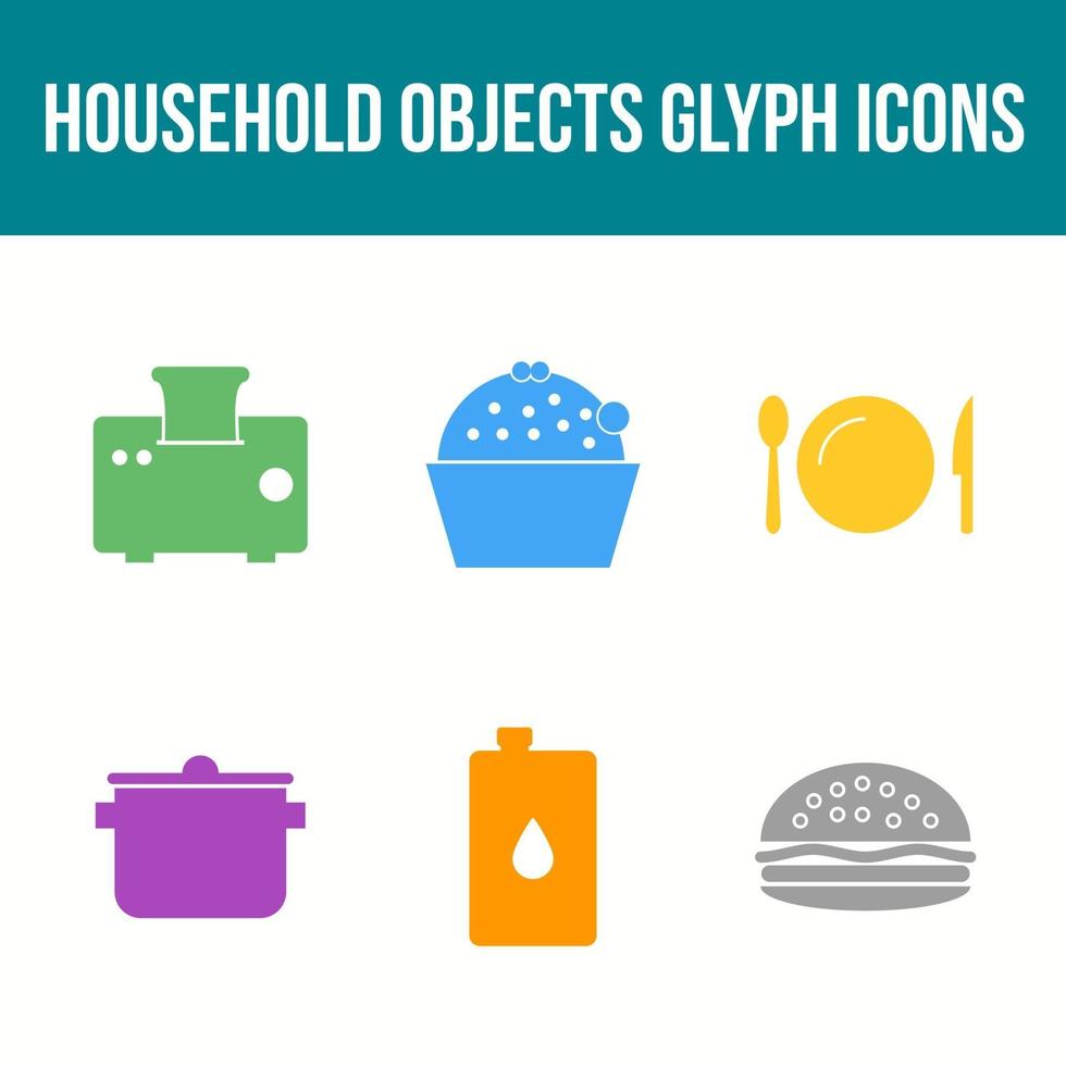 Unique Household Objects Vector Icon Set