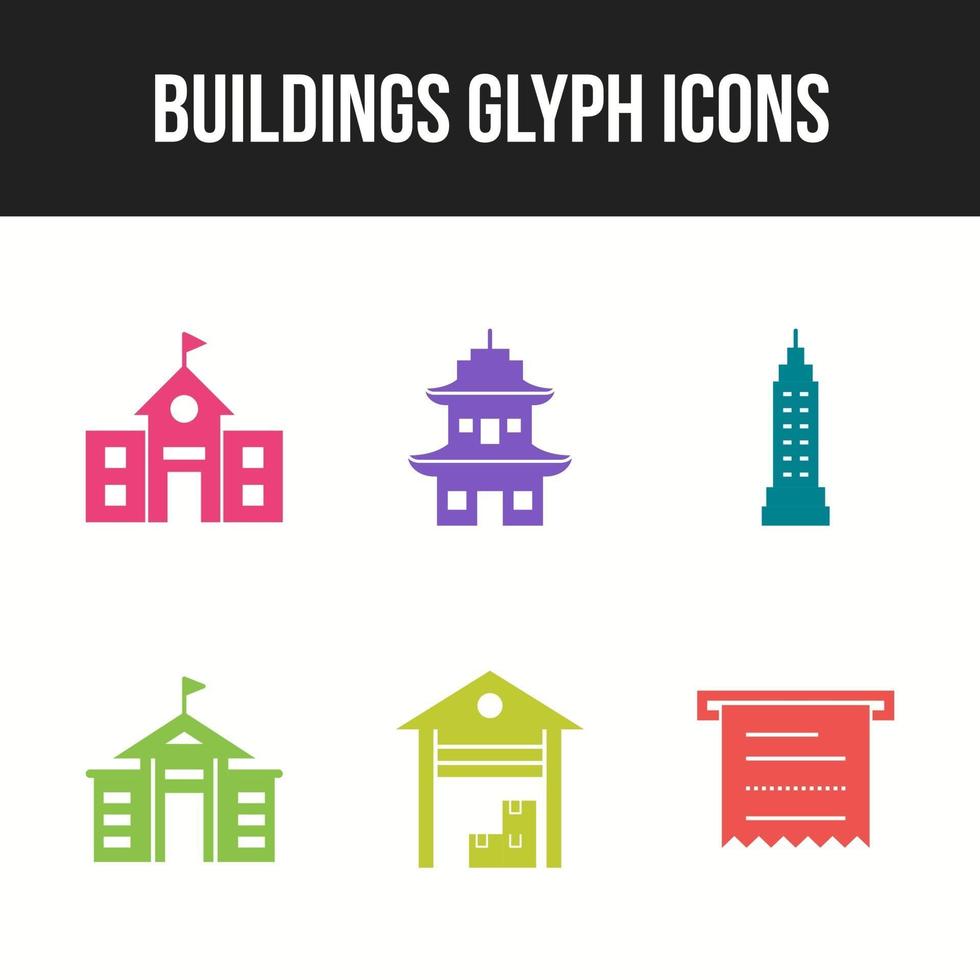 6 Business icons for personal and commercial use vector