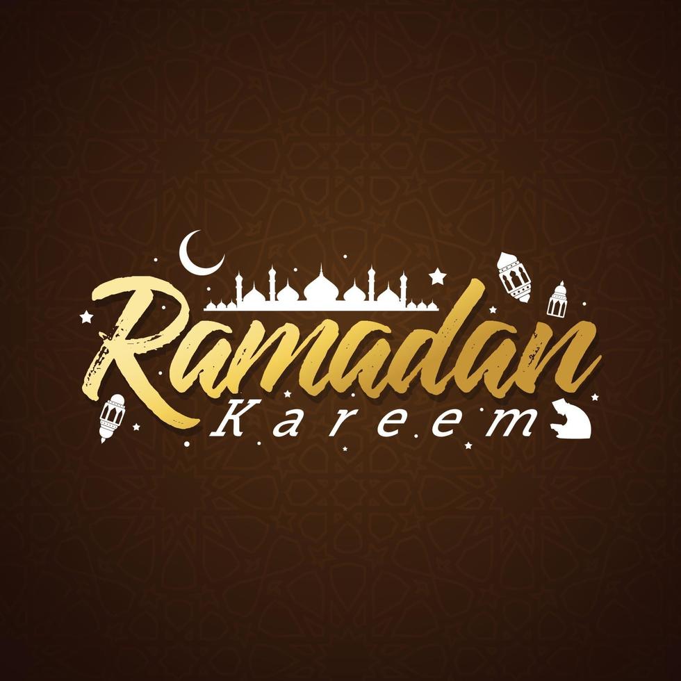 Ramadan Kareem beautiful greeting card background vector