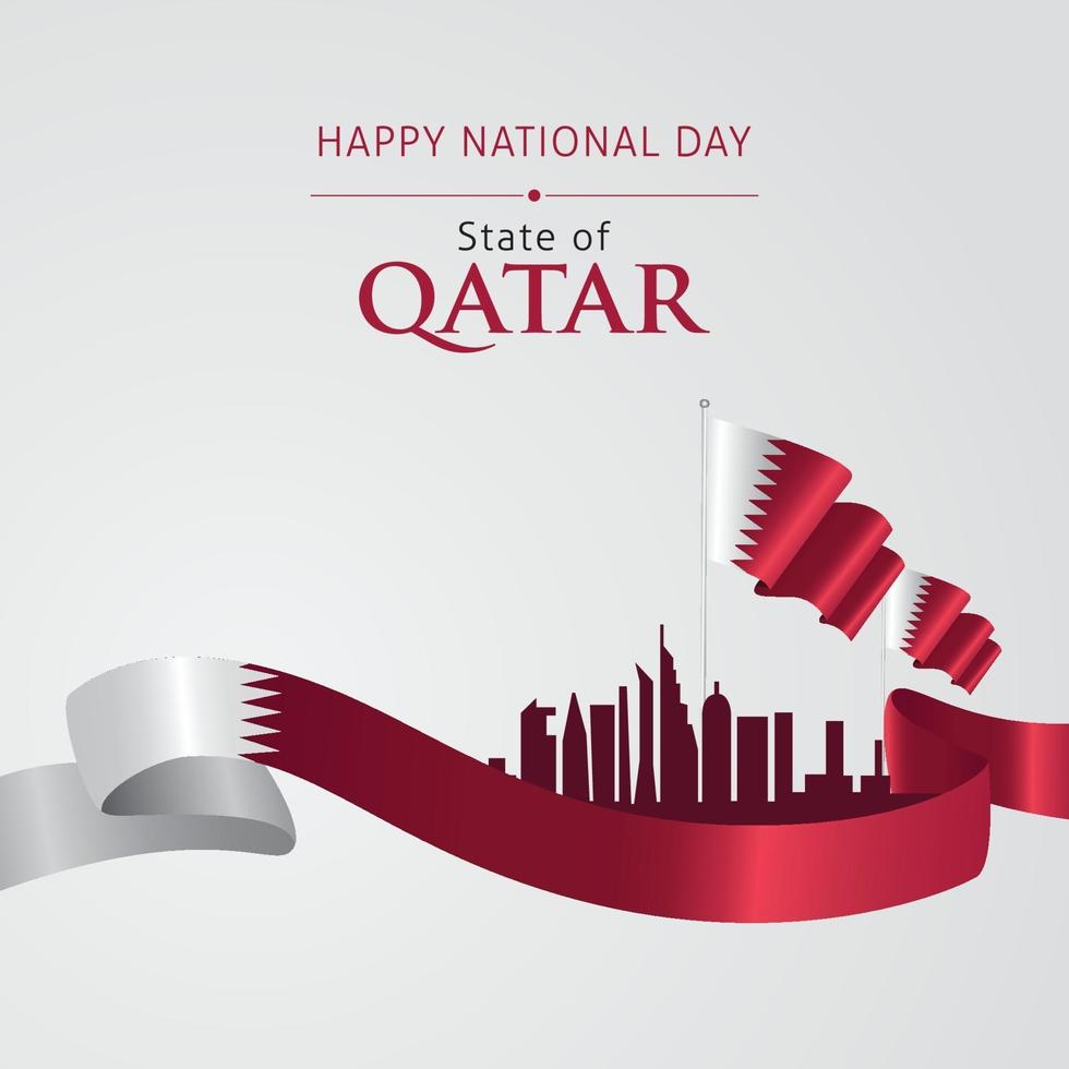 celebración del día nacional de qatar 18 de diciembre vector