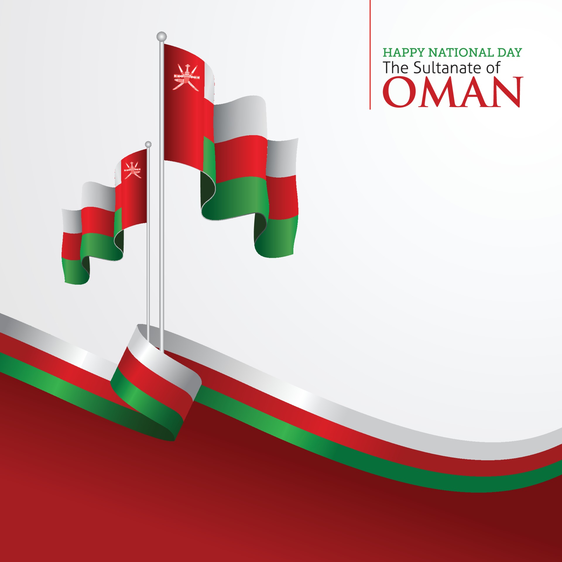 Oman national day banner celebration 3186078 Vector Art at Vecteezy