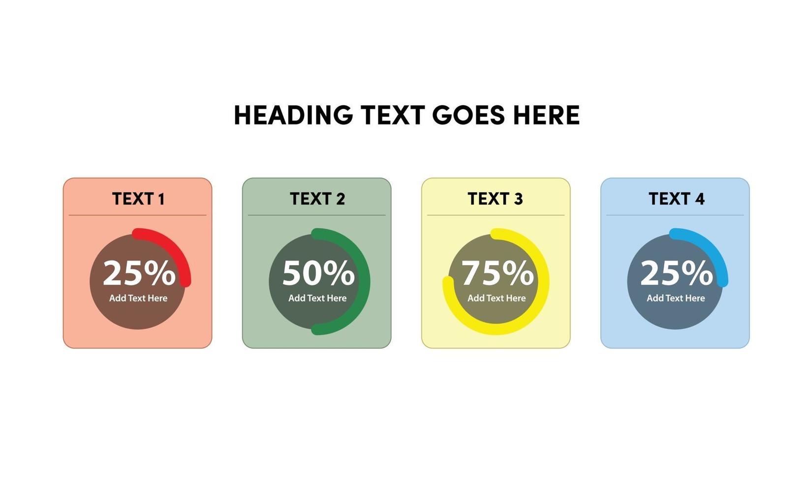 Circular Percentage Loader UI for reports, dashboard, presentation vector