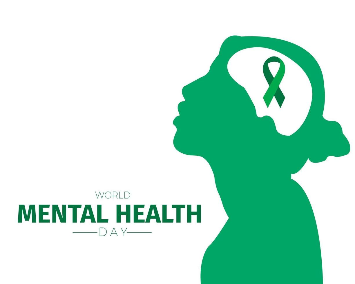 vector del día mundial de la salud mental