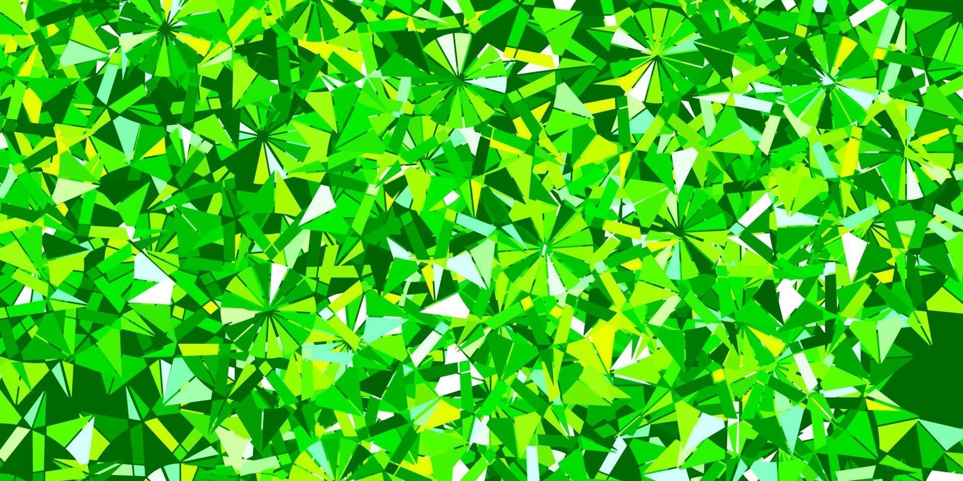 Light Green, Yellow vector pattern with colored snowflakes.