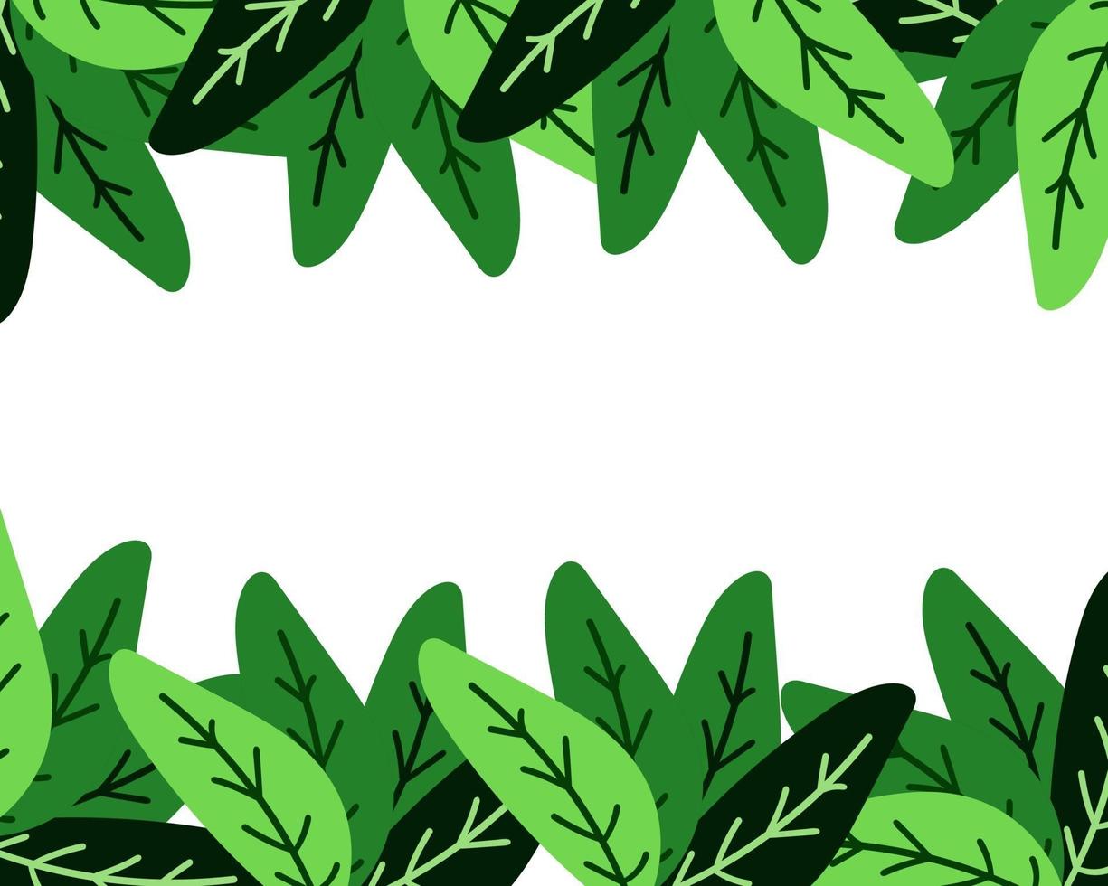 Leaves background with hand drawn vector illustration