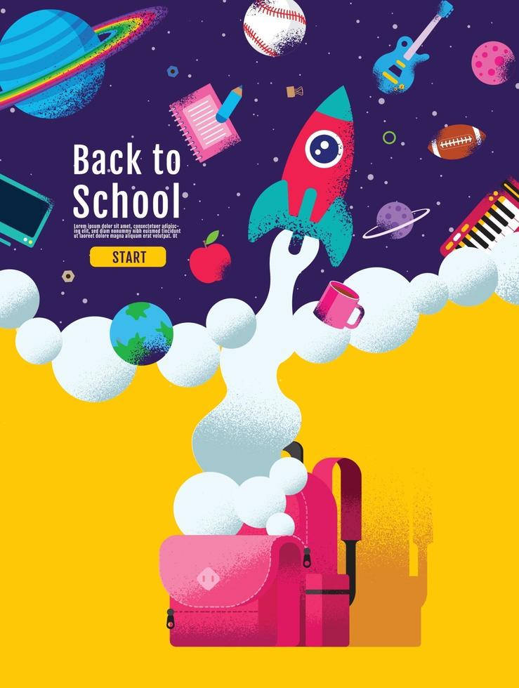 back to school, Book Inspiration, flat design vector. vector