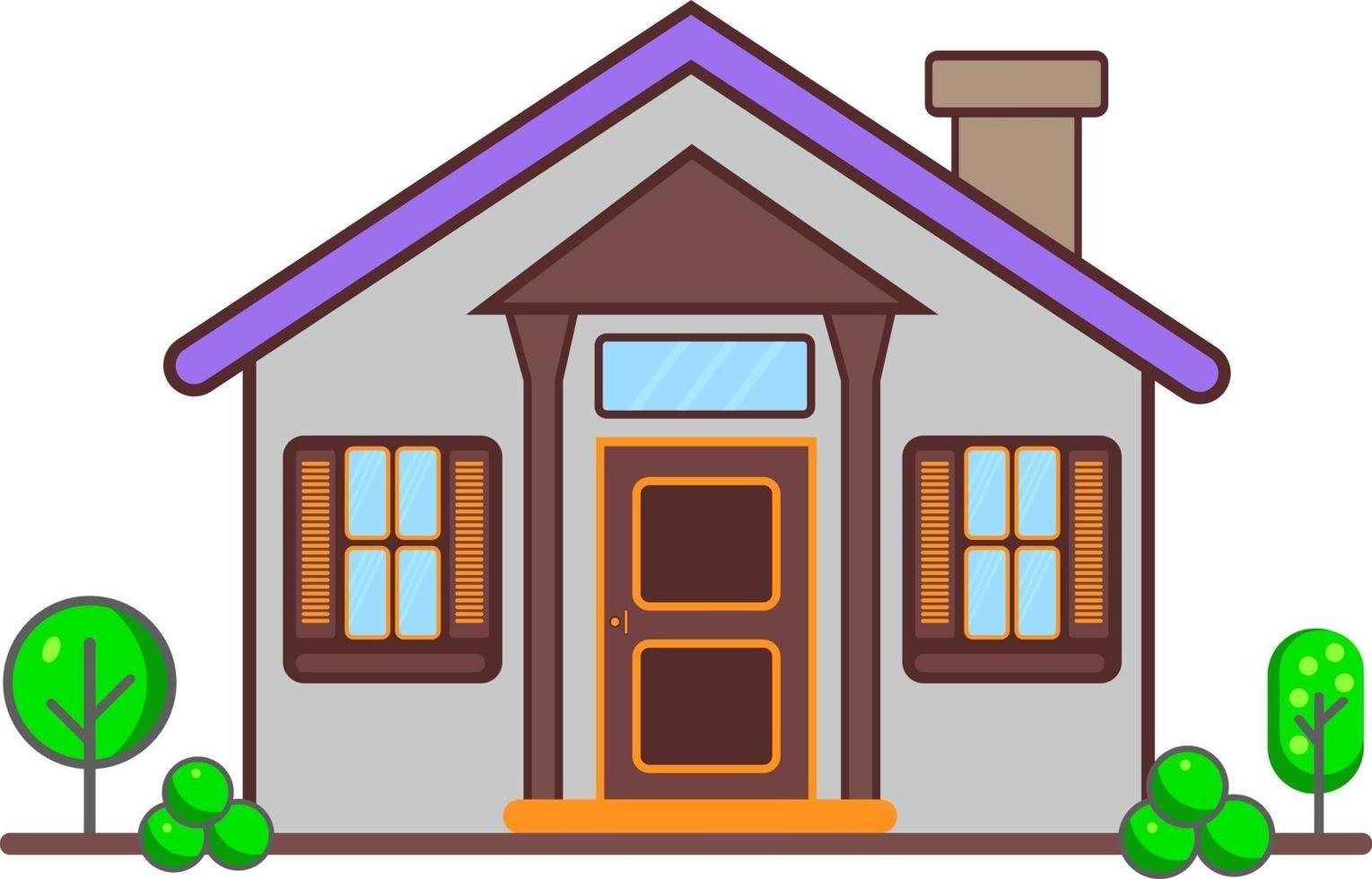 Rural House beautiful vector illustration