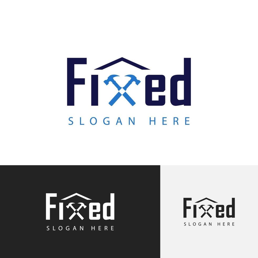 Home repaired logo design template vector