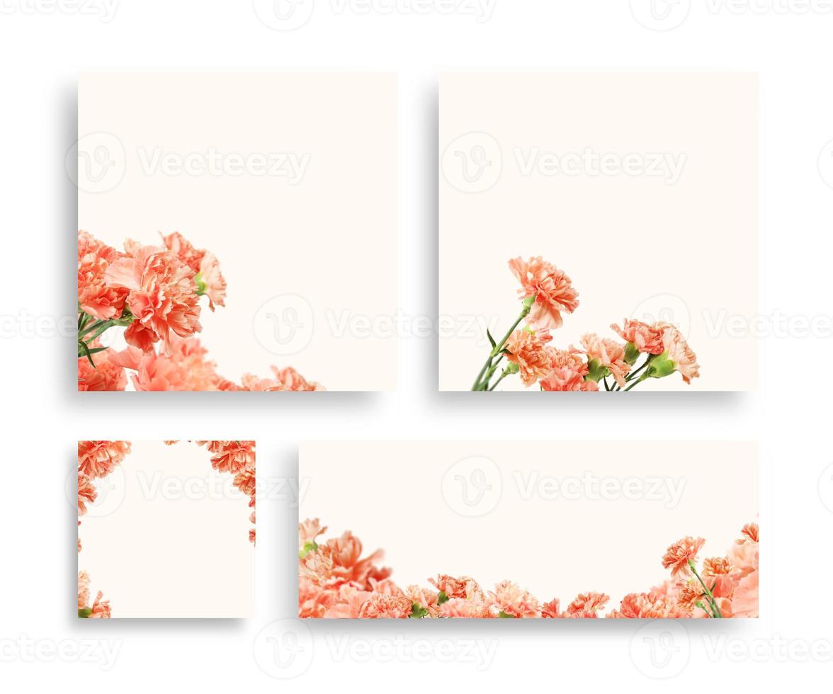 Beautiful spring flower frame, invitation, wedding card photo