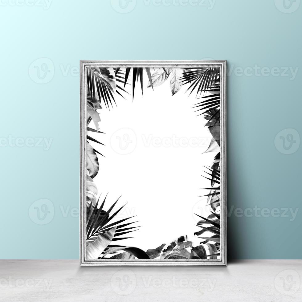 Summer frame and free space for text, summer background photo