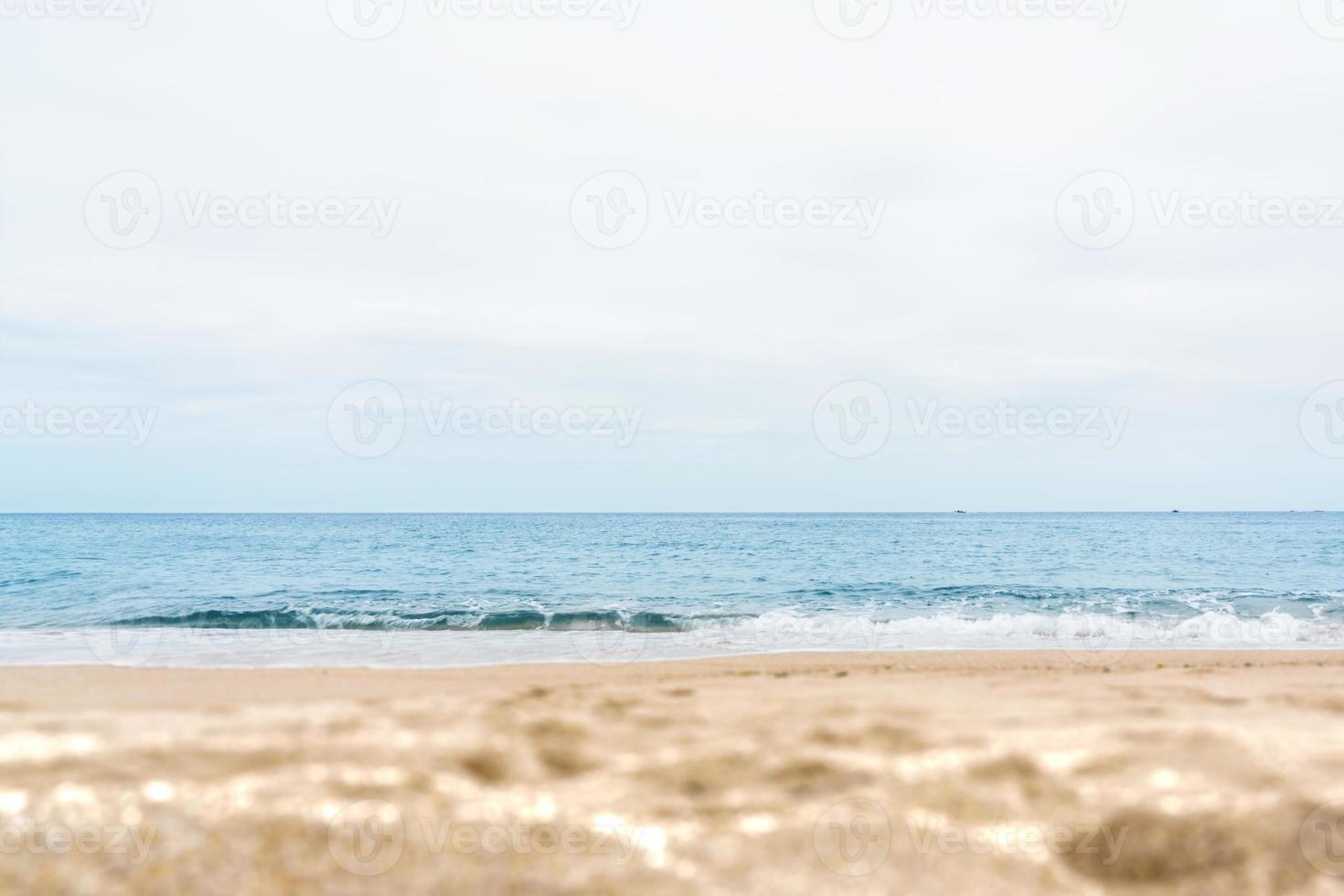 Wooden table top with the nature landscape photo