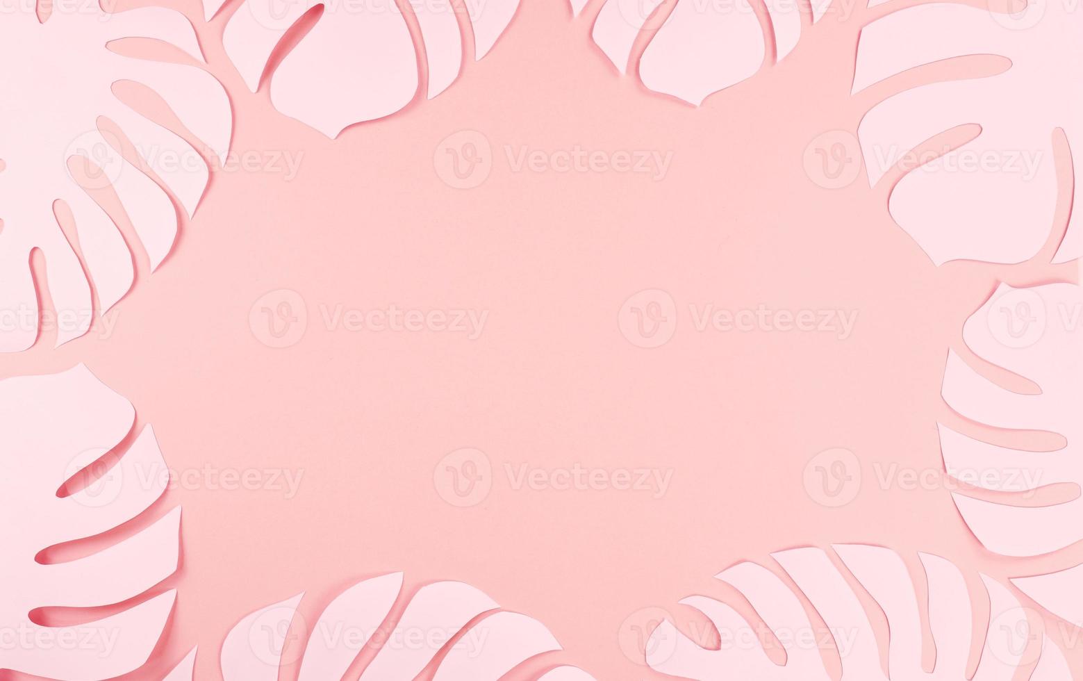 Paper cutting palm leaves, paper concept of tropical summer photo