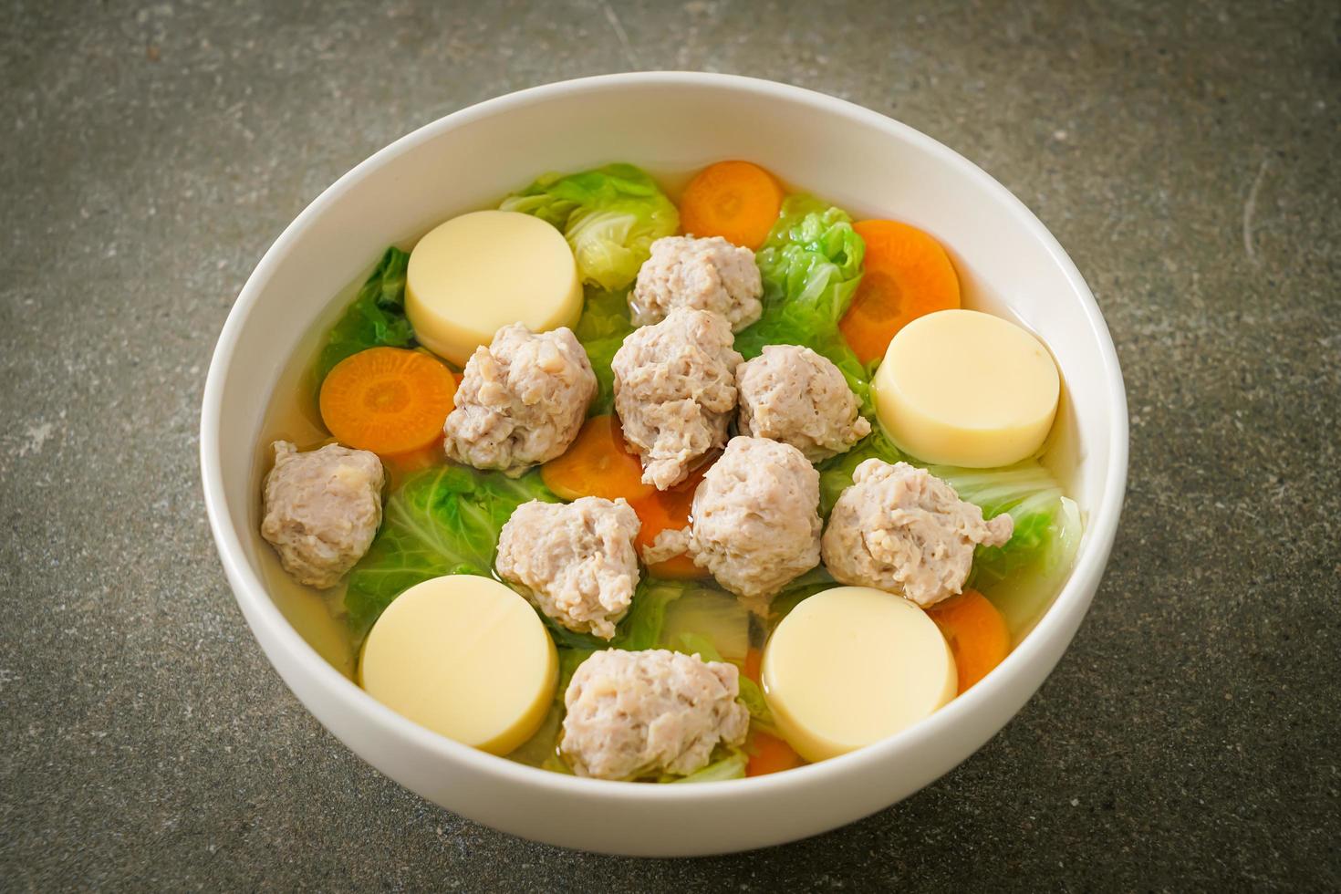 Clear Soup with Tofu and Minced Pork photo