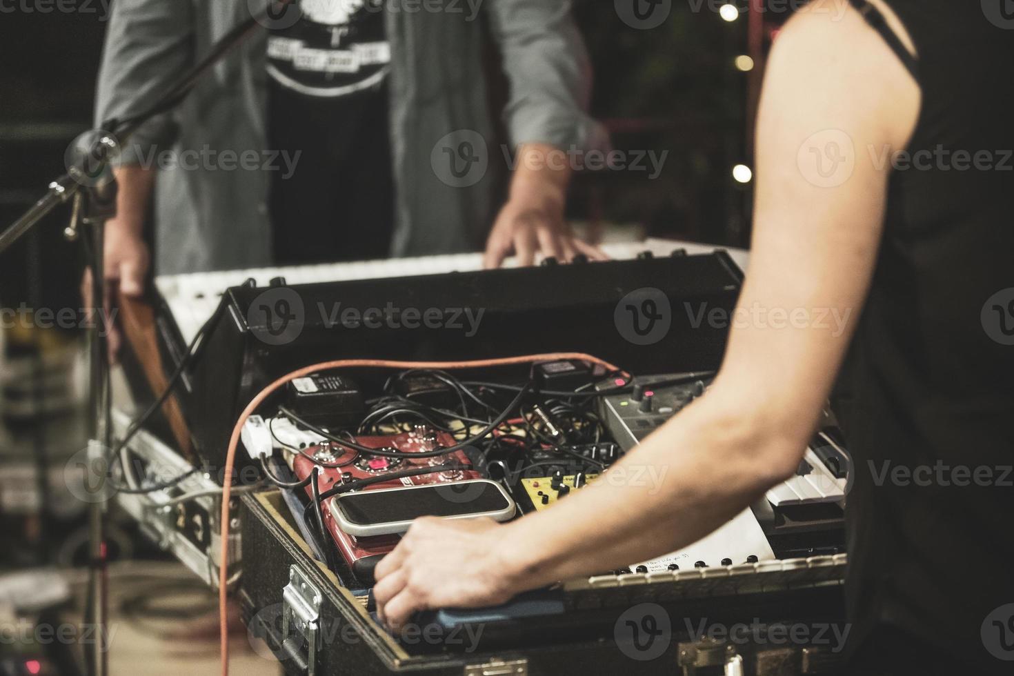 musician playing the electric sinth photo